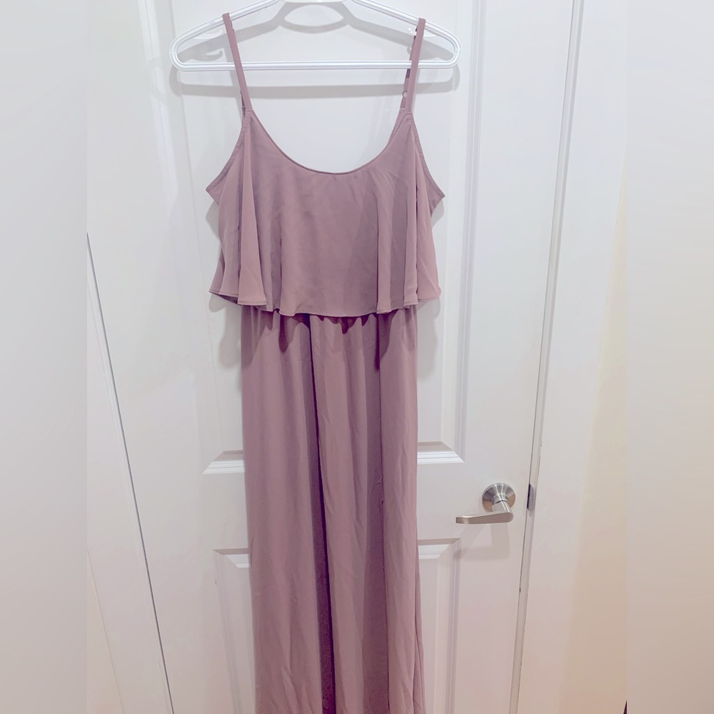 Show Me Your Mumu, Caitlyn Ruffle Maxi Dress, size Medium, long and unaltered.